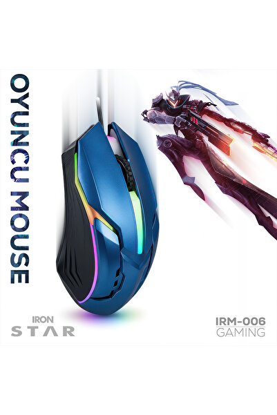 IRONSTAR oyuncu mouse - mouse - kablolu mouse - wired mouse - ışıklı - gaming