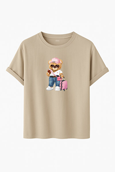 DK DAKSEL Μπλουζάκι με σχέδιο Cool Teddy Bear με βαλίτσα Holiday Concept