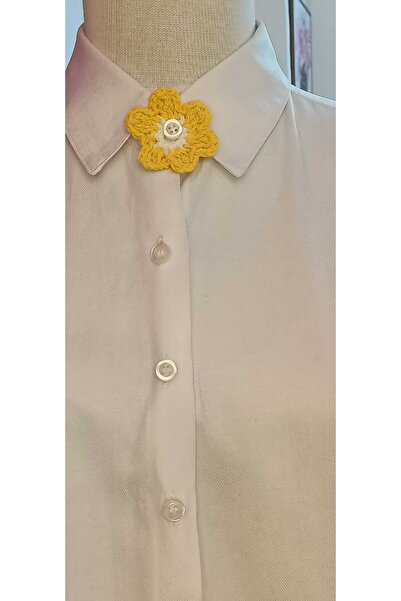 Handmade Elegance Gömlek Düğme-El Örgüsü Çiçek Motifi-Düğme Aksesuarı-Kıyafet...