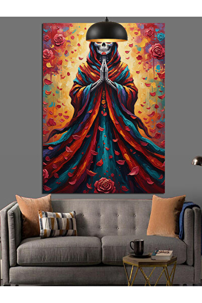 KanvasSepeti Îmbrăcată în rochie colorată Pictură în ulei de înaltă calitate ...