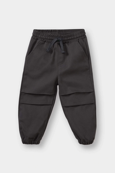 DeFacto G3225A5Er233 Ecru Baby Boy 2-Piece Set Checkered Twill Hooded Shirt Pants