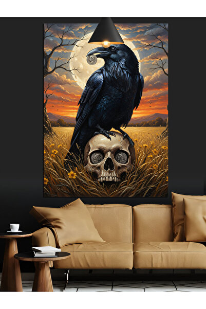 KanvasSepeti Craniu Pictură în ulei de înaltă calitate texturat Canvas Canvas...