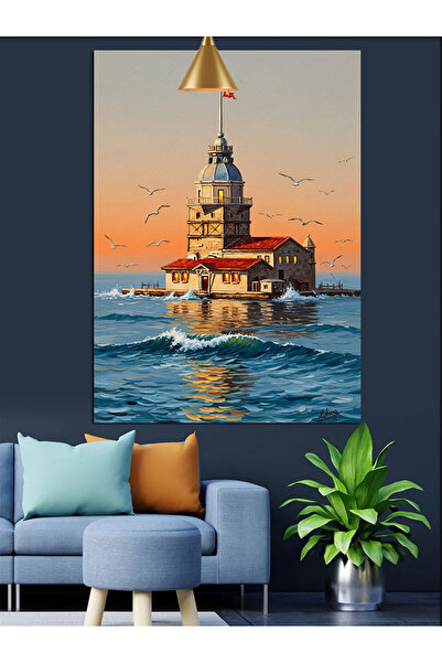 KanvasSepeti Turnul Fetelor, pictură în ulei de înaltă calitate, texturat Pân...