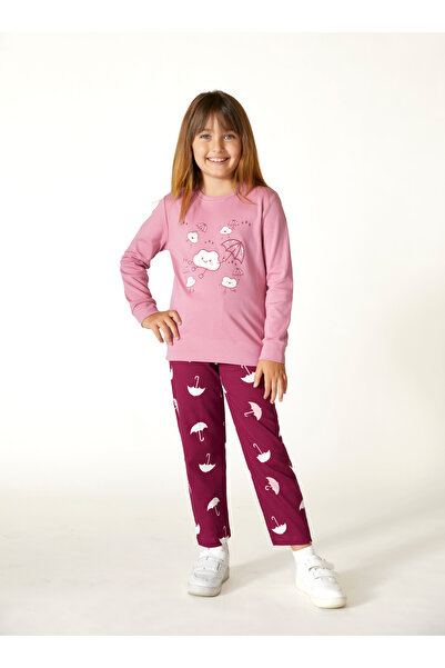 Elsima طقم بيجامة شتوية للبنات من نوع إنترلوك