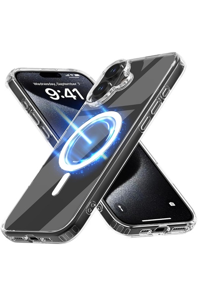 SONORH ® Transparent iPhone 16 Case, MagSafe Compatible, Shock and Scratch Re...