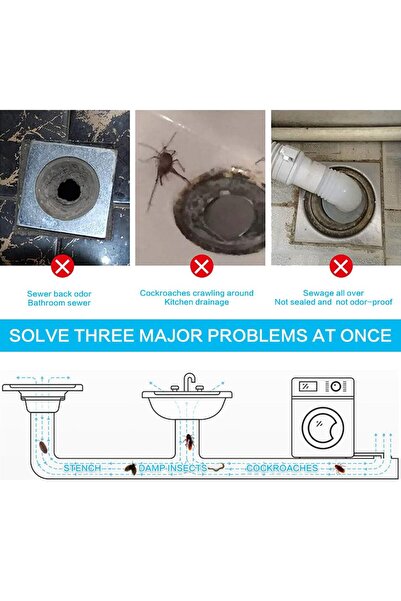 JZS Rubber Floor Drain Anti-odor Backflow Preventer 4pcs White