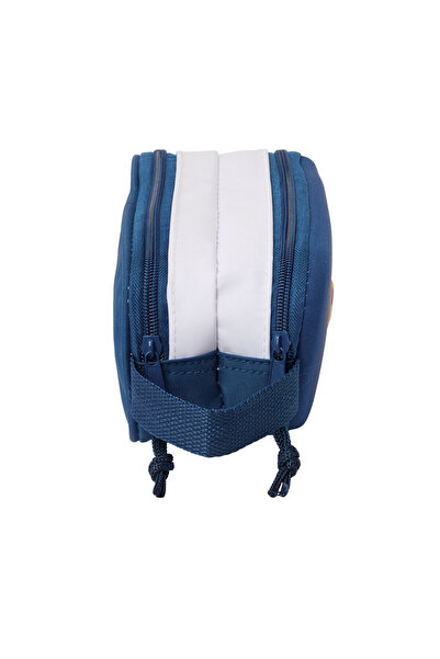 safta Double pencil case, Real Madrid C.F., blue, 21 x 8 x 6 cm, 3D, 2 compartments