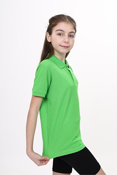 Toontoy تي شيرت طويل قصير بأزرار وياقة بولو للجنسين