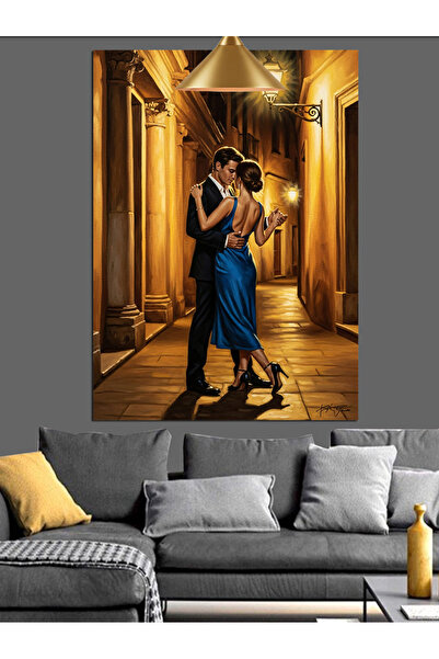 KanvasSepeti Îndrăgostit de strada îngustă Pictură în ulei de înaltă calitate...