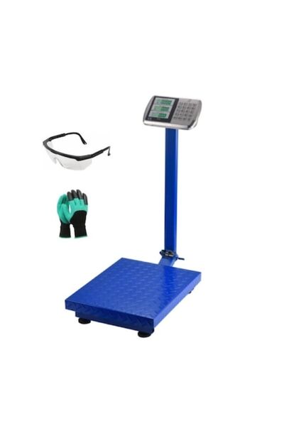 Craft-Tec Cântar electronic cu braț pliabil, 600 kg, LCD, albastru