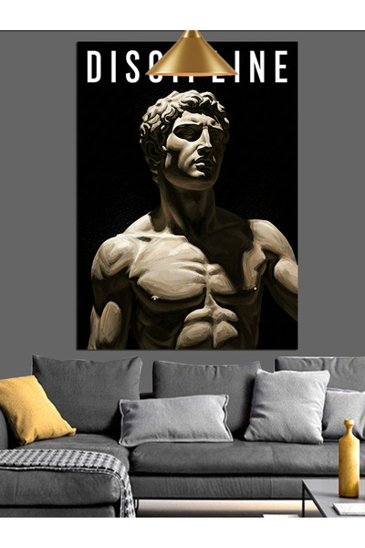 KanvasSepeti Ισχυρή φιγούρα αγάλματος Υψηλής ποιότητας ελαιογραφία Με υφή Καμ...