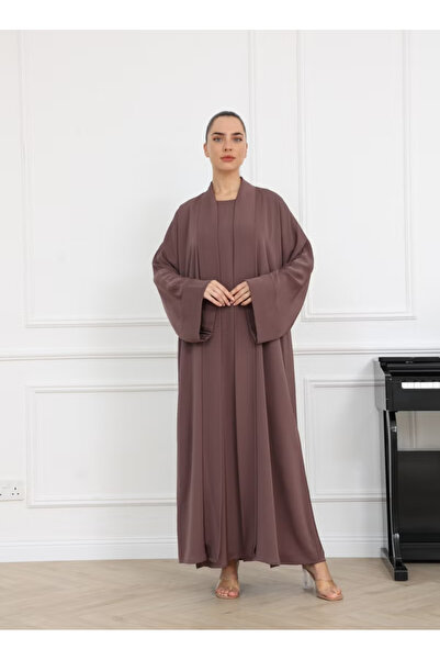 Nikias Abaya Folded Pannel Fabric Abaya With Inner Set
