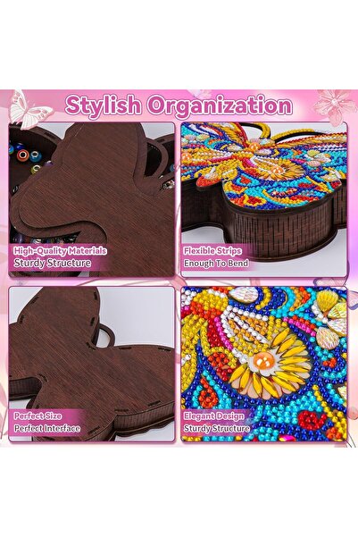 KASTWAVE Kids' DIY Diamond Art Jewelry Box Craft Kit for Girls Ages 5-12