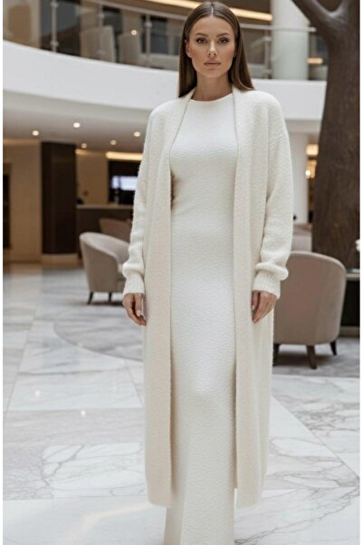 Maysev Women's Oversized Loose Fit Long Maxi Knitwear Soft Soft Touch Brown-B...