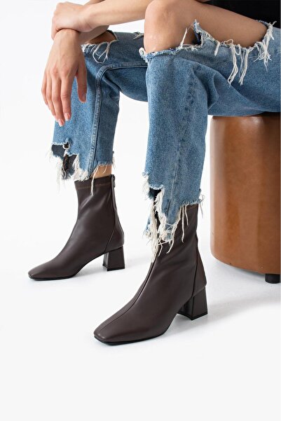 SHOW LİFE Mira Kare Burun Strec Bot Ayakkabı