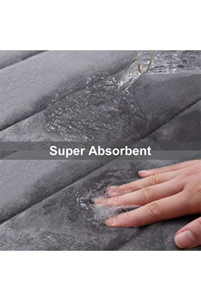 JZS Bath Mat Memory Foam 40x60cm Grey