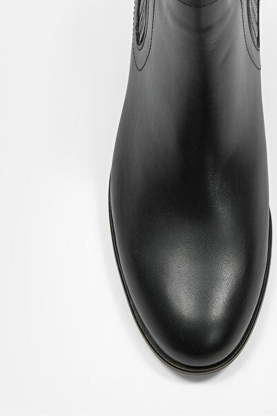 NILUFARR Μπότες με χαμηλό τακούνι από γνήσιο δέρμα Milazzo μαύρο