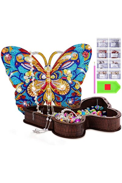 KASTWAVE Kids' DIY Diamond Art Jewelry Box Craft Kit for Girls Ages 5-12