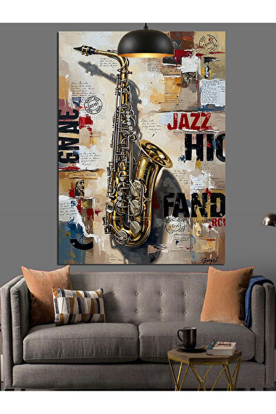 KanvasSepeti albastru cobalt afon music Pictură în ulei de înaltă calitate te...