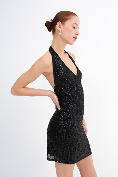 Addax Μίνι φόρεμα με παγιέτες E17698