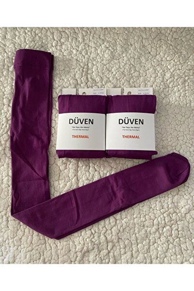 DÜVEN 2-пакет лилави термо чорапогащи за момичета - термо чорапогащи