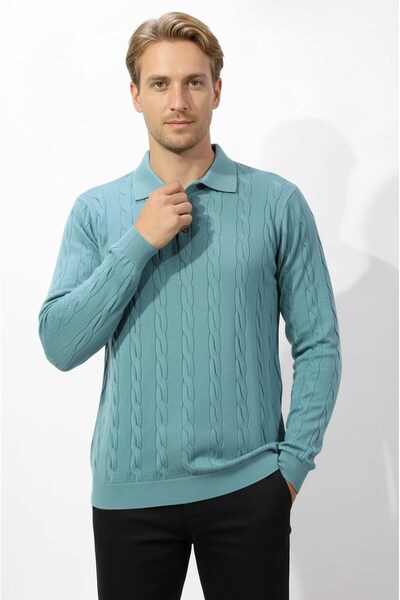 Velvarde Hair Knitwear Sweater Aqua Green