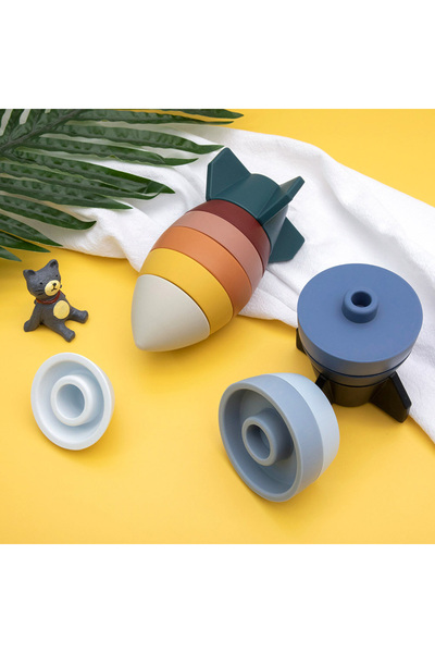 Pitikot Pitikot® Stacking Toy – Montessori Silicone Rocket