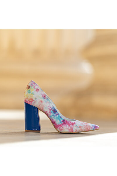 CONDUR by alexandru Women's Shoes with Thick Heels Victoria Multicolor Print