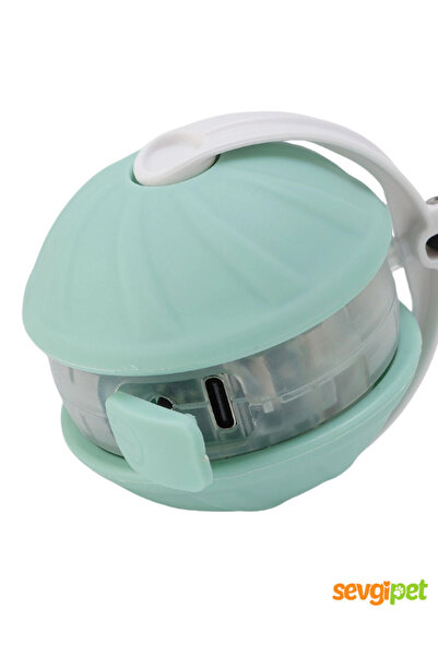 sevgipet Lazerli Akıllı Kedi Oyuncağı USB Şarjlı Etkileşimli Top Tüy Kolye Hareketli TPR Oyuncak