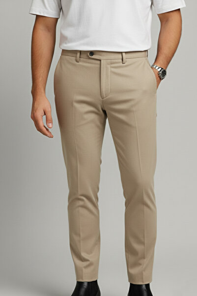 Bürke Ανδρικό υφασμάτινο παντελόνι καλής ποιότητας σε χρώμα κόκκινο