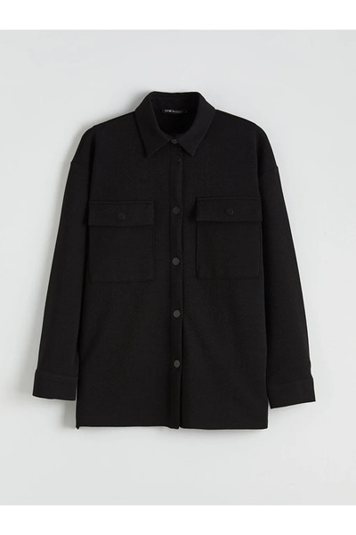 LC Waikiki Shiny Textured Oversized Women's Shirt Tunic