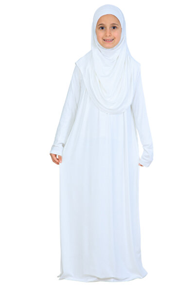 Modish Group Girls' Prayer Dress – Soft Viscose Clothing Abaya & Hijab + Bag Set