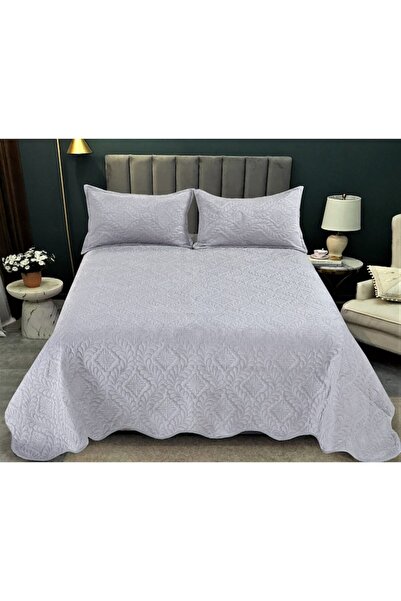 Unicorn Concept Bedspread set, C08, quilted, 3 pieces, 220x240cm, Silver Grey