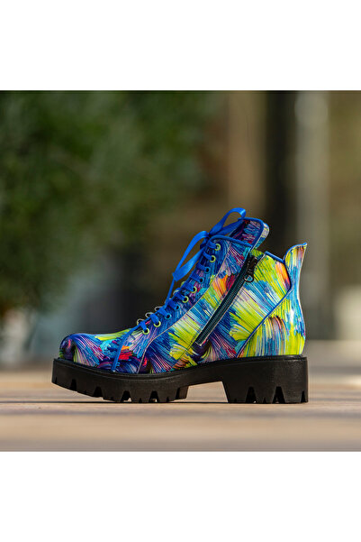 OEM Women's Boots Made of Genuine Leather Soren Blue Magic - 36