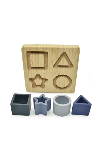 Pitikot Set Forme Geometrice din Lemn si Silicon – Pitikot®, Jucarie Educativa Montessori