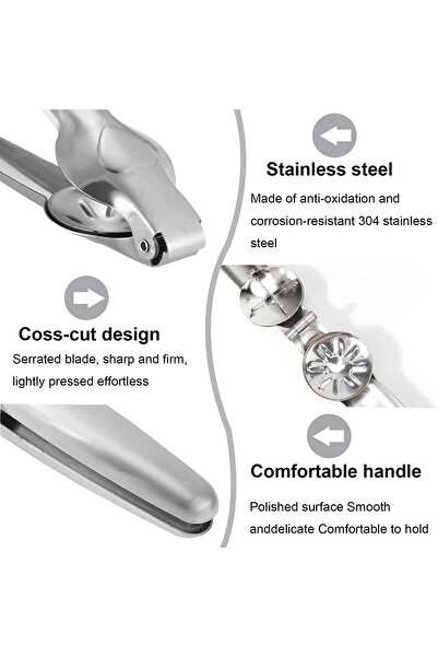JZS Nutcracker, 304 Stainless Steel Chestnut Clip Pistachio Walnut Opener Plier