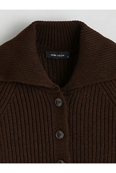 LC Waikiki Polo Neck Women's Knitwear Cardigan