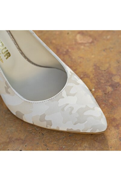 OEM Women's Shoes with Thick Heels Victoria Print Beige - 39