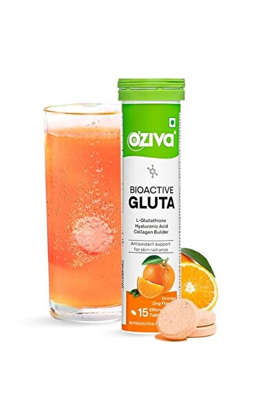OZIVA Bioactive Glutathione Effervescent Tablets - Orange (15 Tablets)