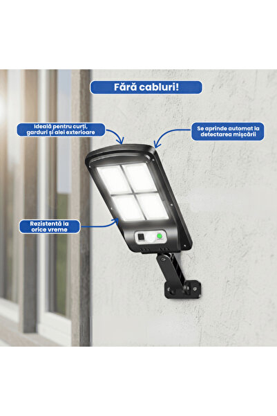 OferteTop Solar Outdoor Lamp with Powerful Light, Motion Sensors and Remote Control