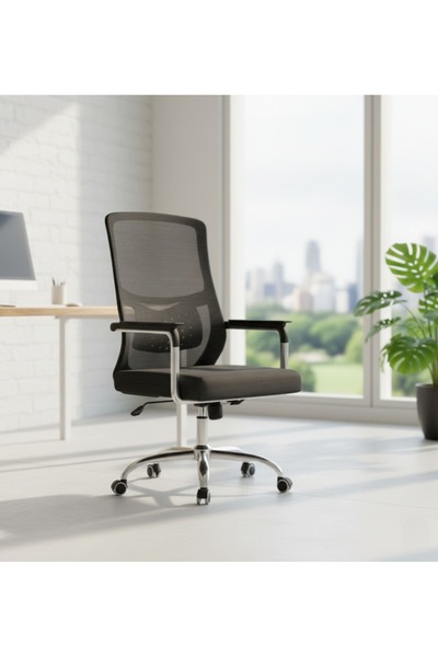 DEC44 Black swivel office chair