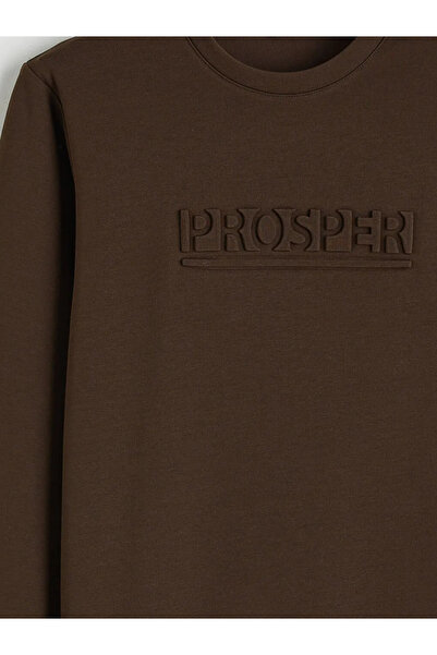 LC Waikiki Ανδρικό φούτερ με στάμπα Crew Neck