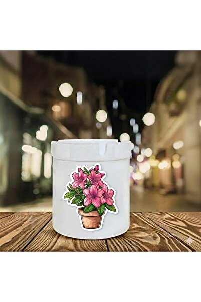 sartre art albastru cobalt iDaki Çiçekul meu cu imprimeu Scrumieră din porțel...