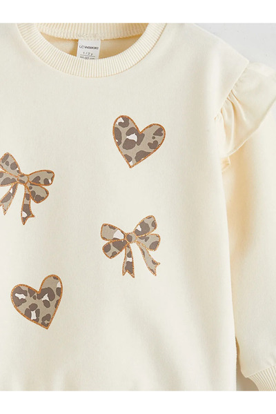 LC Waikiki Baby Girl Sweatshirt with Bow Detail