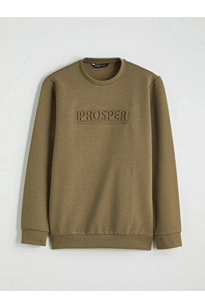 LC Waikiki Ανδρικό φούτερ με στάμπα Crew Neck