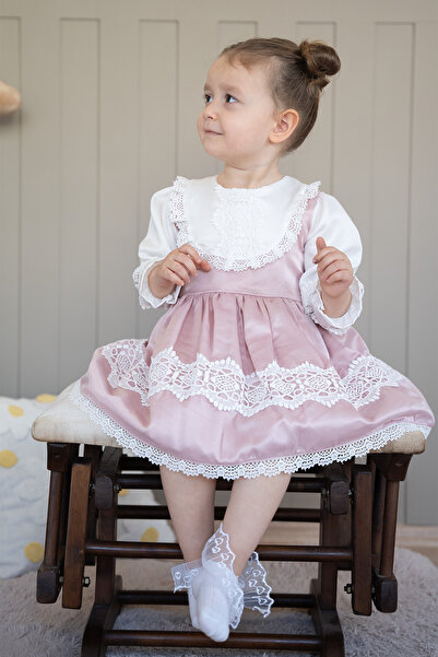 ALYRA Φόρεμα για κοριτσάκι με μακρυμάνικο vintage φουσκωτό σατέν για γενέθλια Ειδική ημέρα Γάμος Παιδικό φόρεμα για διακοπές