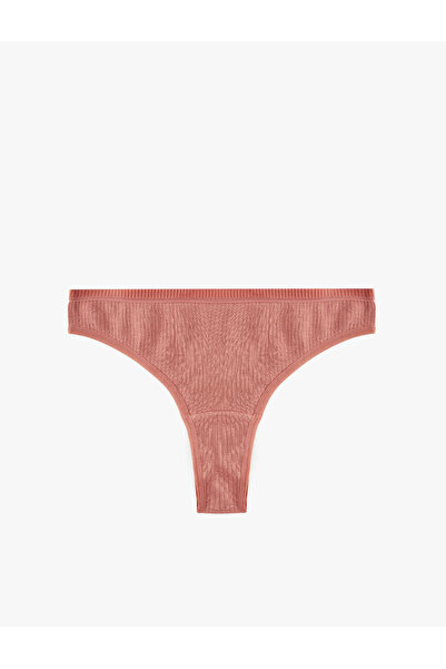 Koton Βραζιλιάνικο εσώρουχο από βαμβάκι Comfortable Fit κοτλέ