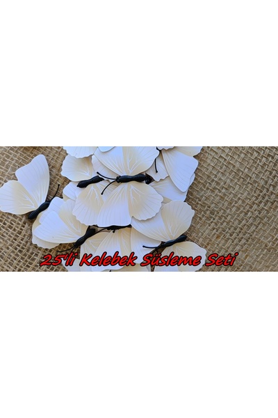 Bouquet and Gift Ornament Butterflies (25 Pieces)