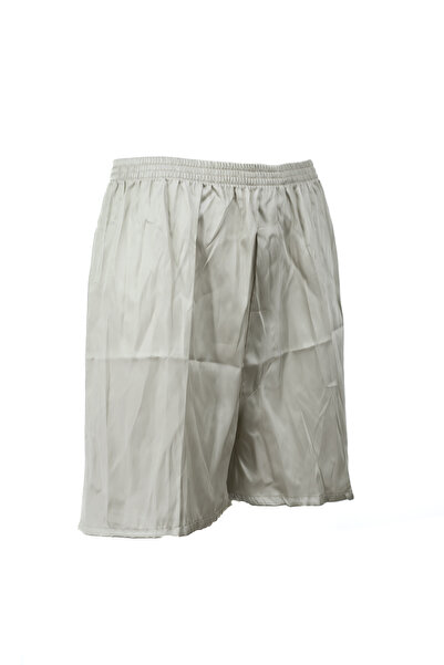 Oppland Men's Satin Fabric Shorts Solid Color Elastic Waistband No Pockets Relaxed Fit Lightweight Fabric