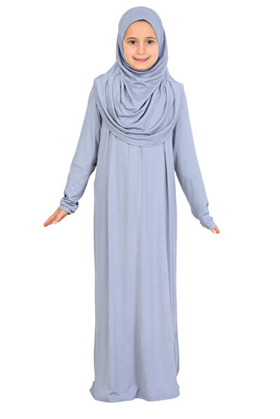 Modish Group Girls' Prayer Dress – Soft Viscose Clothing Abaya & Hijab + Bag Set